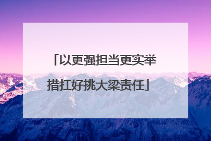 以更强担当更实举措扛好挑大梁责任