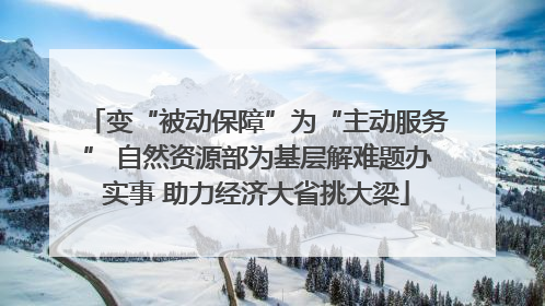 变“被动保障”为“主动服务” 自然资源部为基层解难题办实事 助力经济大省挑大梁