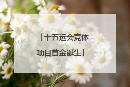 十五运会竞体项目首金诞生