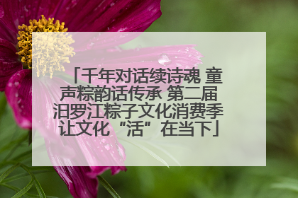 千年对话续诗魂 童声粽韵话传承 第二届汨罗江粽子文化消费季让文化“活”在当下