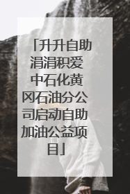 升升自助 涓涓积爱 中石化黄冈石油分公司启动自助加油公益项目