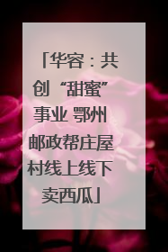 华容：共创“甜蜜”事业 鄂州邮政帮庄屋村线上线下卖西瓜