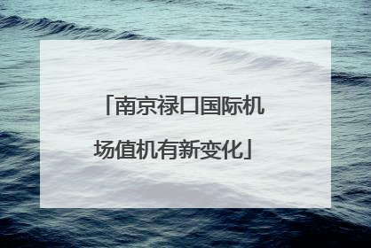 南京禄口国际机场值机有新变化