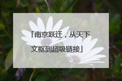 南京跃迁，从天下文枢到超级链接