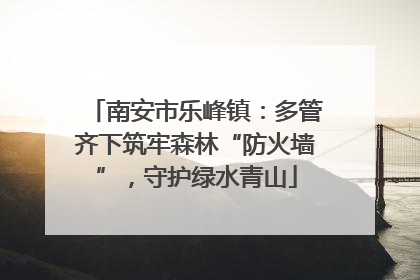南安市乐峰镇：多管齐下筑牢森林“防火墙”，守护绿水青山