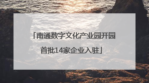 南通数字文化产业园开园 首批14家企业入驻