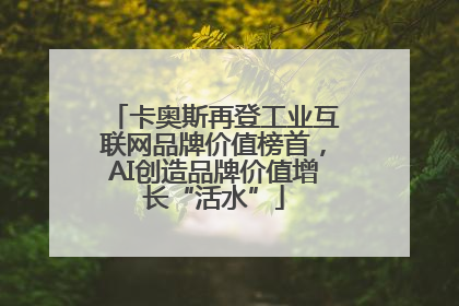 卡奥斯再登工业互联网品牌价值榜首，AI创造品牌价值增长“活水”