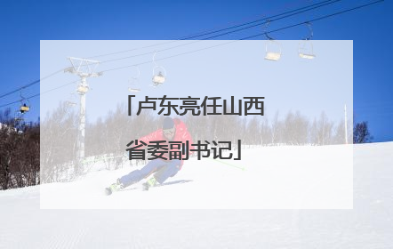 卢东亮任山西省委副书记