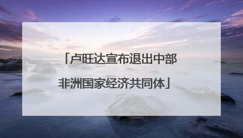 卢旺达宣布退出中部非洲国家经济共同体