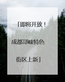 即将开放！成都邛崃特色街区上新