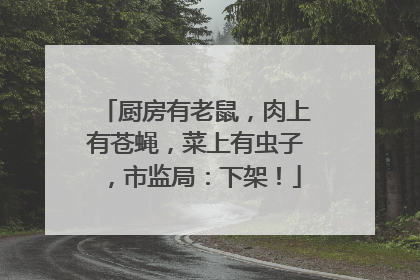 厨房有老鼠，肉上有苍蝇，菜上有虫子，市监局：下架！
