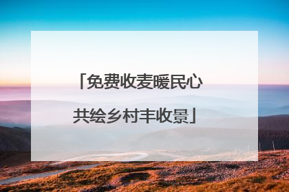 免费收麦暖民心 共绘乡村丰收景