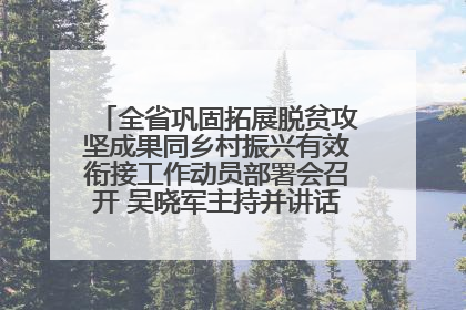 全省巩固拓展脱贫攻坚成果同乡村振兴有效衔接工作动员部署会召开 吴晓军主持并讲话 罗东川作安排部署