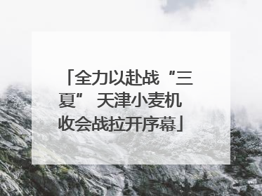 全力以赴战“三夏” 天津小麦机收会战拉开序幕