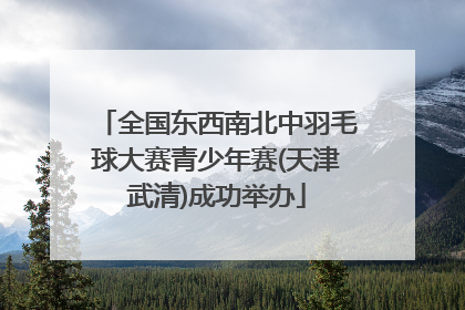 全国东西南北中羽毛球大赛青少年赛(天津武清)成功举办