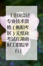 全国会计专业技术资格（衡阳考区）无纸化考试在湖南财工职院举行