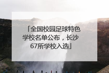 全国校园足球特色学校名单公布，长沙67所学校入选