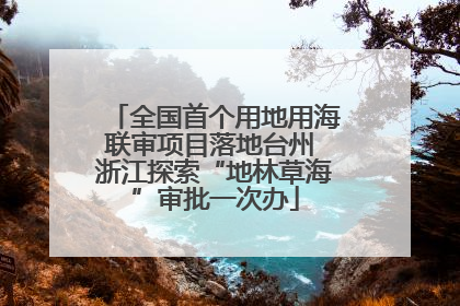 全国首个用地用海联审项目落地台州 浙江探索“地林草海”审批一次办