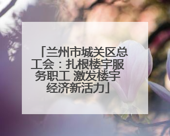 兰州市城关区总工会：扎根楼宇服务职工 激发楼宇经济新活力