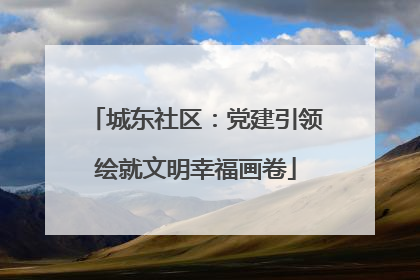 城东社区：党建引领绘就文明幸福画卷