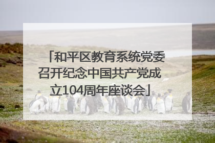 和平区教育系统党委召开纪念中国共产党成立104周年座谈会