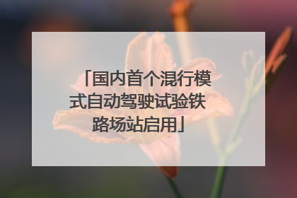 国内首个混行模式自动驾驶试验铁路场站启用