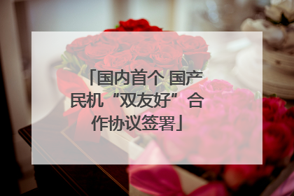 国内首个 国产民机“双友好”合作协议签署