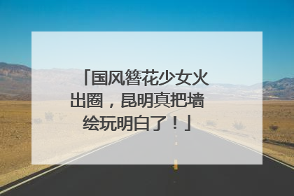 国风簪花少女火出圈，昆明真把墙绘玩明白了！