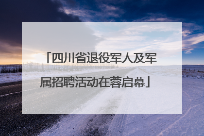 四川省退役军人及军属招聘活动在蓉启幕