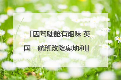 因驾驶舱有烟味 英国一航班改降奥地利