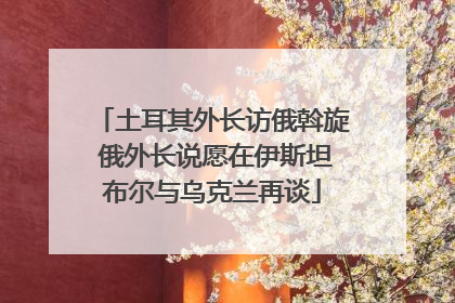 土耳其外长访俄斡旋 俄外长说愿在伊斯坦布尔与乌克兰再谈