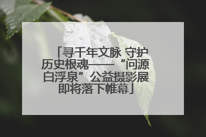 寻千年文脉 守护历史根魂——“问源白浮泉”公益摄影展即将落下帷幕