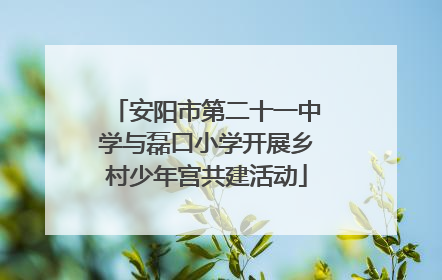 安阳市第二十一中学与磊口小学开展乡村少年宫共建活动