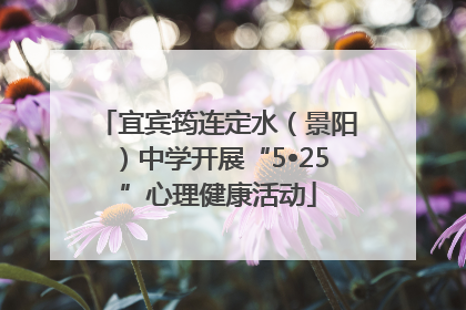 宜宾筠连定水（景阳）中学开展“5•25”心理健康活动