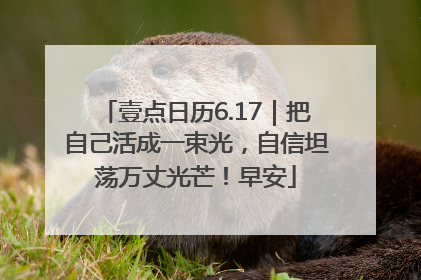 壹点日历6.17｜把自己活成一束光，自信坦荡万丈光芒！早安