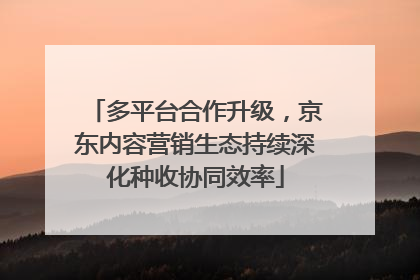 多平台合作升级，京东内容营销生态持续深化种收协同效率