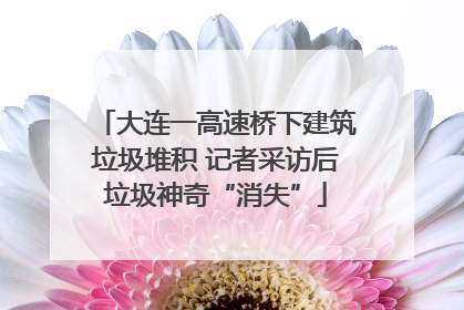 大连一高速桥下建筑垃圾堆积 记者采访后垃圾神奇“消失”