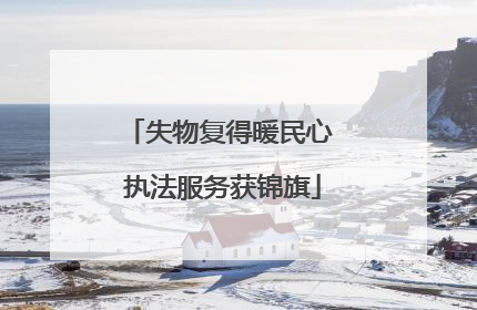 失物复得暖民心 执法服务获锦旗