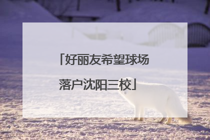 好丽友希望球场落户沈阳三校