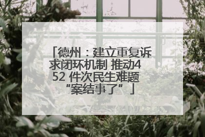德州：建立重复诉求闭环机制 推动452 件次民生难题 “案结事了”