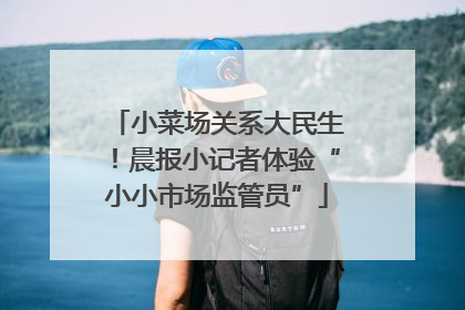 小菜场关系大民生！晨报小记者体验“小小市场监管员”