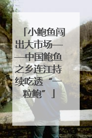 小鲍鱼闯出大市场——中国鲍鱼之乡连江持续吃透“一粒鲍”