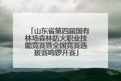 山东省第四届国有林场森林防火职业技能竞赛暨全国竞赛选拔赛鸣锣开赛