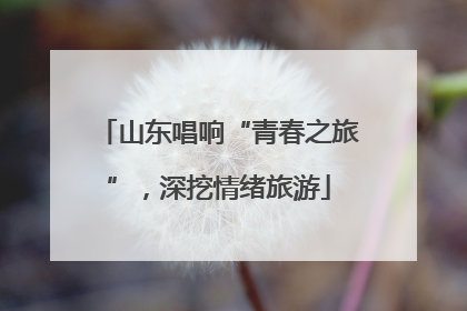 山东唱响“青春之旅”，深挖情绪旅游
