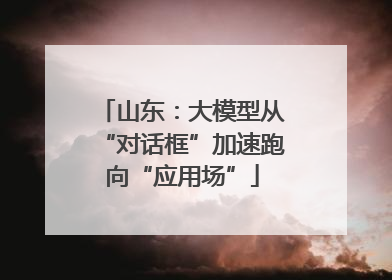 山东：大模型从“对话框”加速跑向“应用场”
