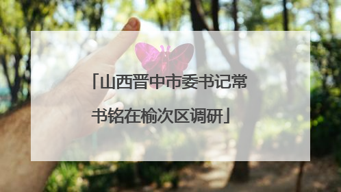 山西晋中市委书记常书铭在榆次区调研