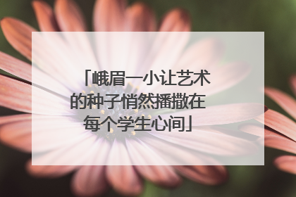 峨眉一小让艺术的种子悄然播撒在每个学生心间