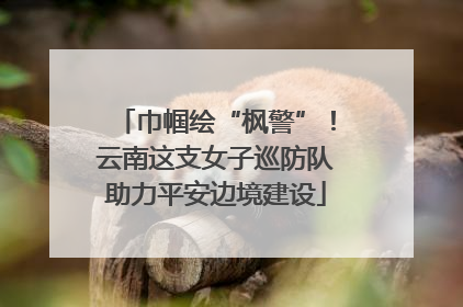巾帼绘“枫警”！云南这支女子巡防队助力平安边境建设
