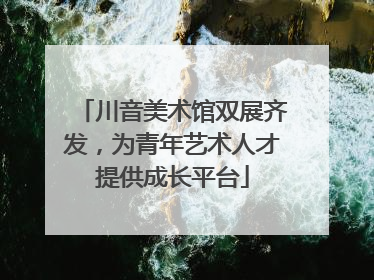 川音美术馆双展齐发，为青年艺术人才提供成长平台