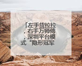 左手货拉拉，右手万师傅，深圳平台模式“隐形冠军”强势崛起